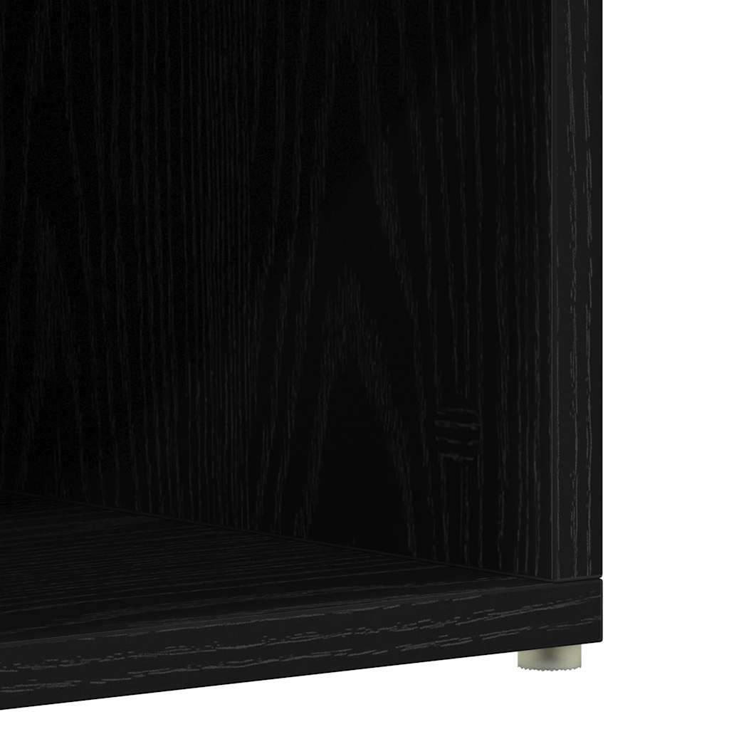 Schoenenrek 54x34x100,5 cm spaanplaat zwart eikenkleurig is nu te koop bij PeponiXL, paradijselijk wonen!