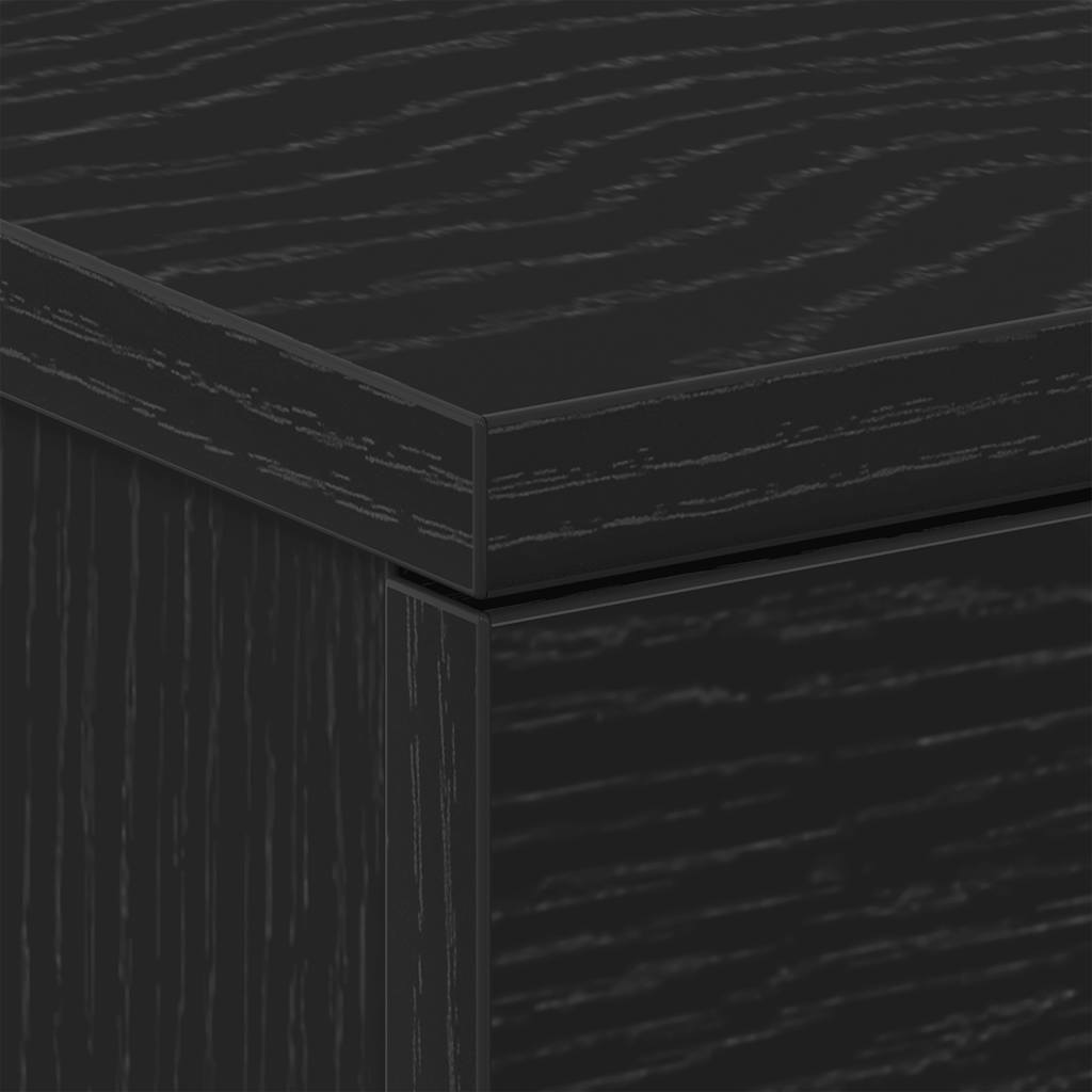 Nachtkastjes 2 stuks Zwart Eiken 38x35x55 cm Bewerkt Hout is nu te koop bij PeponiXL, paradijselijk wonen!