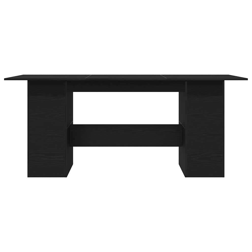 Eettafel Zwart Eiken 180x90x76 cm Bewerkt Hout is nu te koop bij PeponiXL, paradijselijk wonen!