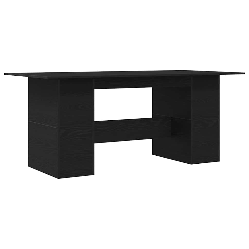 Eettafel Zwart Eiken 180x90x76 cm Bewerkt Hout is nu te koop bij PeponiXL, paradijselijk wonen!