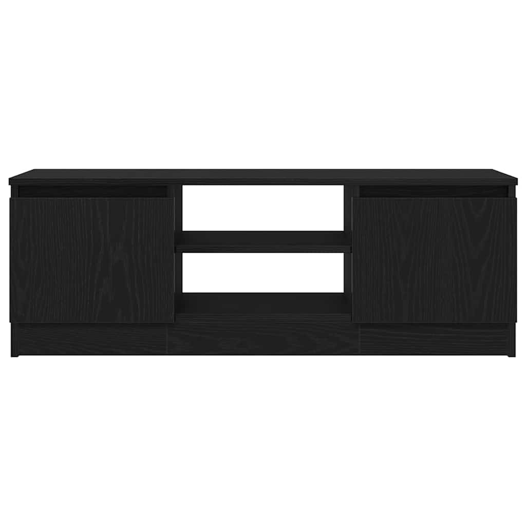 Tv-meubel 102x30x36 cm spaanplaat zwart eikenkleurig is nu te koop bij PeponiXL, paradijselijk wonen!