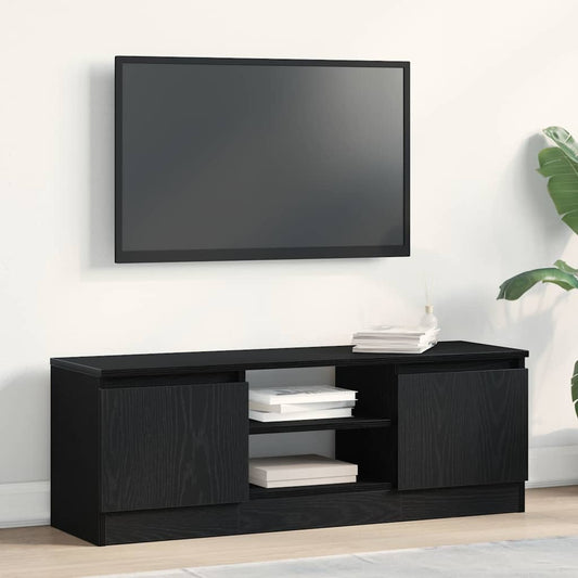 Tv-meubel 102x30x36 cm spaanplaat zwart eikenkleurig is nu te koop bij PeponiXL, paradijselijk wonen!