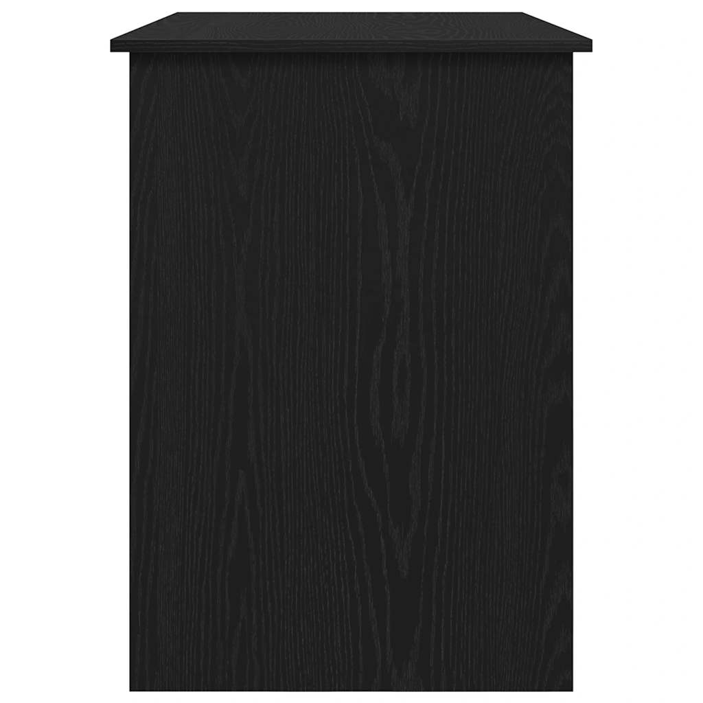 Bureau Zwart Eiken 100x55x75 cm Bewerkt Hout is nu te koop bij PeponiXL, paradijselijk wonen!