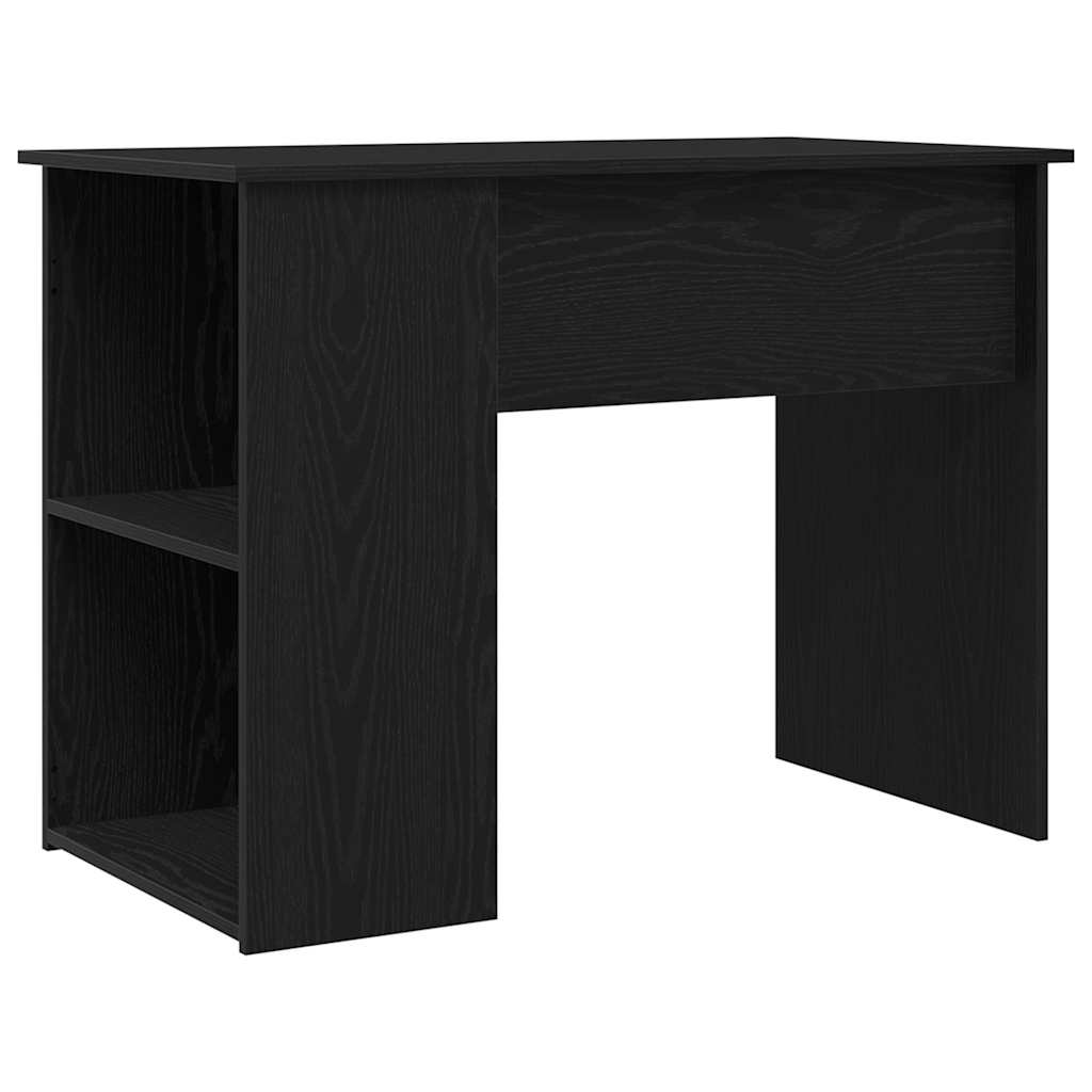 Bureau Zwart Eiken 100x55x75 cm Bewerkt Hout is nu te koop bij PeponiXL, paradijselijk wonen!