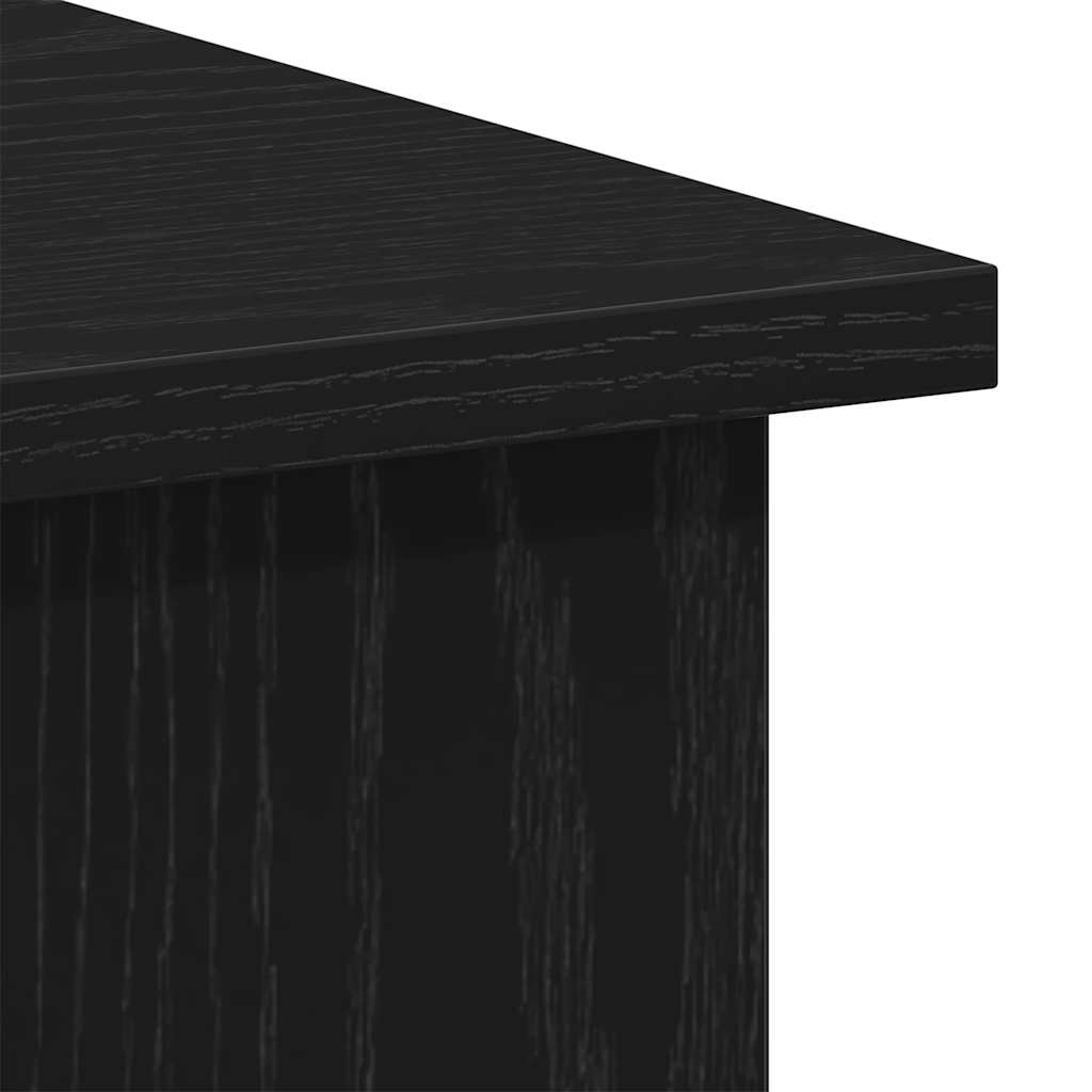 Bureau Zwart Eiken 100x55x75 cm Bewerkt Hout is nu te koop bij PeponiXL, paradijselijk wonen!