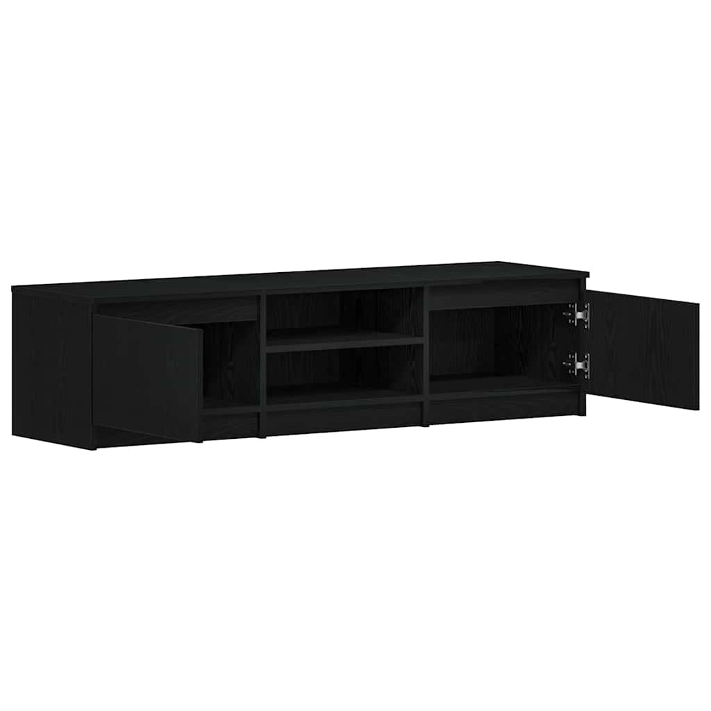 TV-meubel Zwart Eiken 140x40x36 cm Bewerkt Hout is nu te koop bij PeponiXL, paradijselijk wonen!