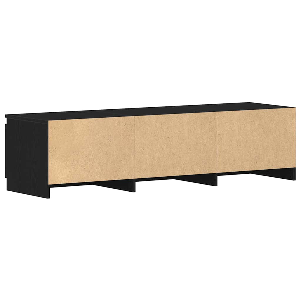 TV-meubel Zwart Eiken 140x40x36 cm Bewerkt Hout is nu te koop bij PeponiXL, paradijselijk wonen!