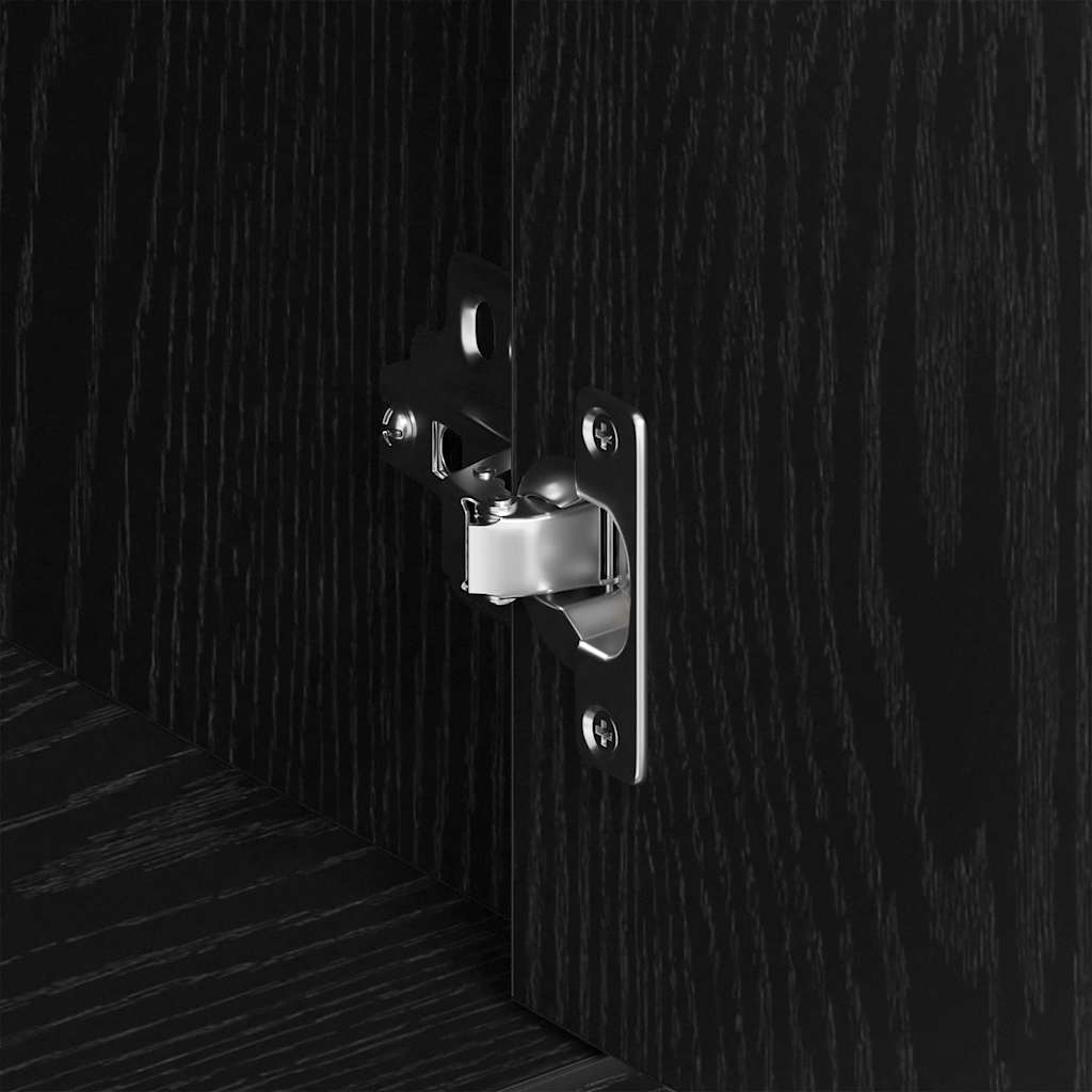 Dressoir Zwart Eiken 88x30x70 cm Engineered Wood is nu te koop bij PeponiXL, paradijselijk wonen!