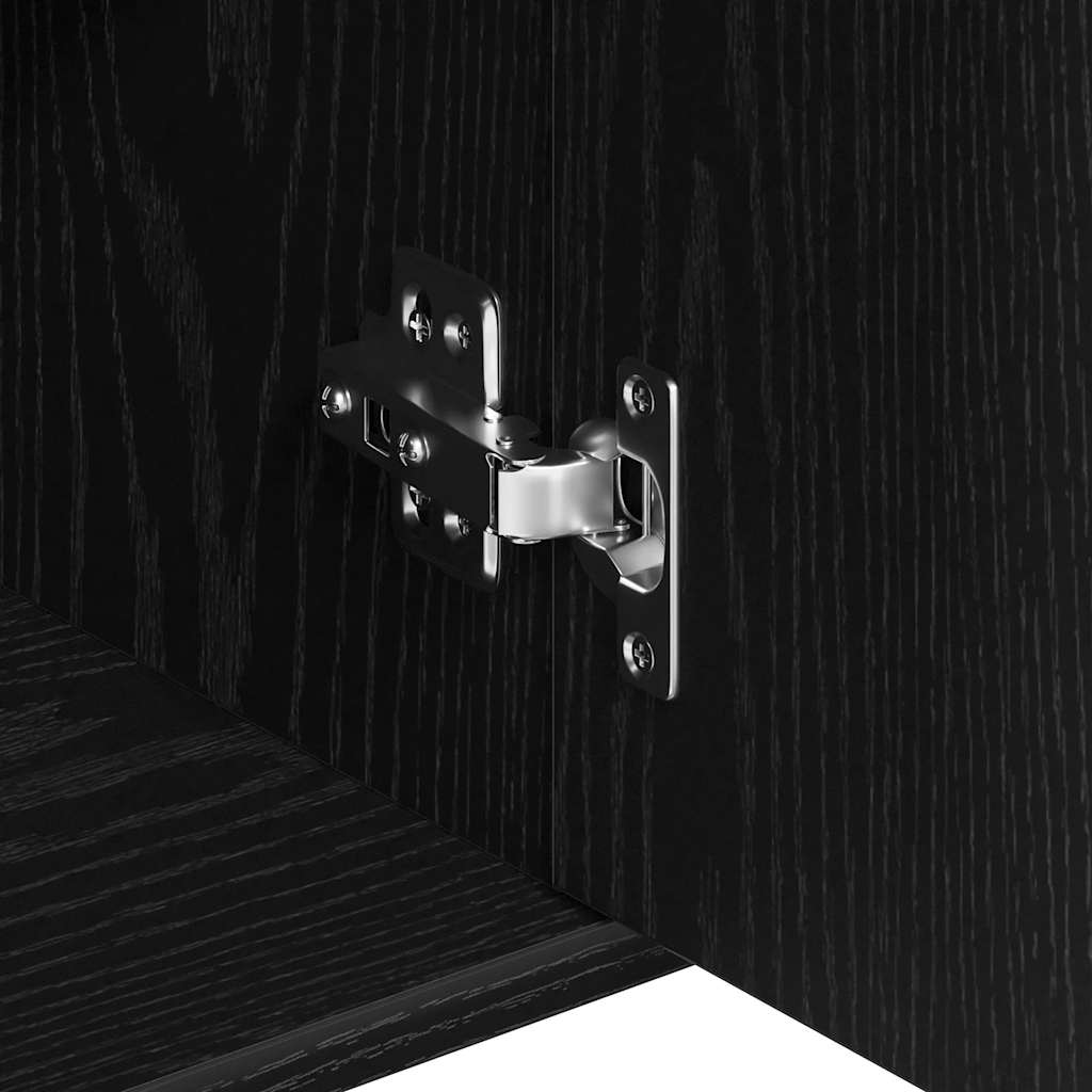 Dressoir Zwart Eiken 88x30x70 cm Engineered Wood is nu te koop bij PeponiXL, paradijselijk wonen!