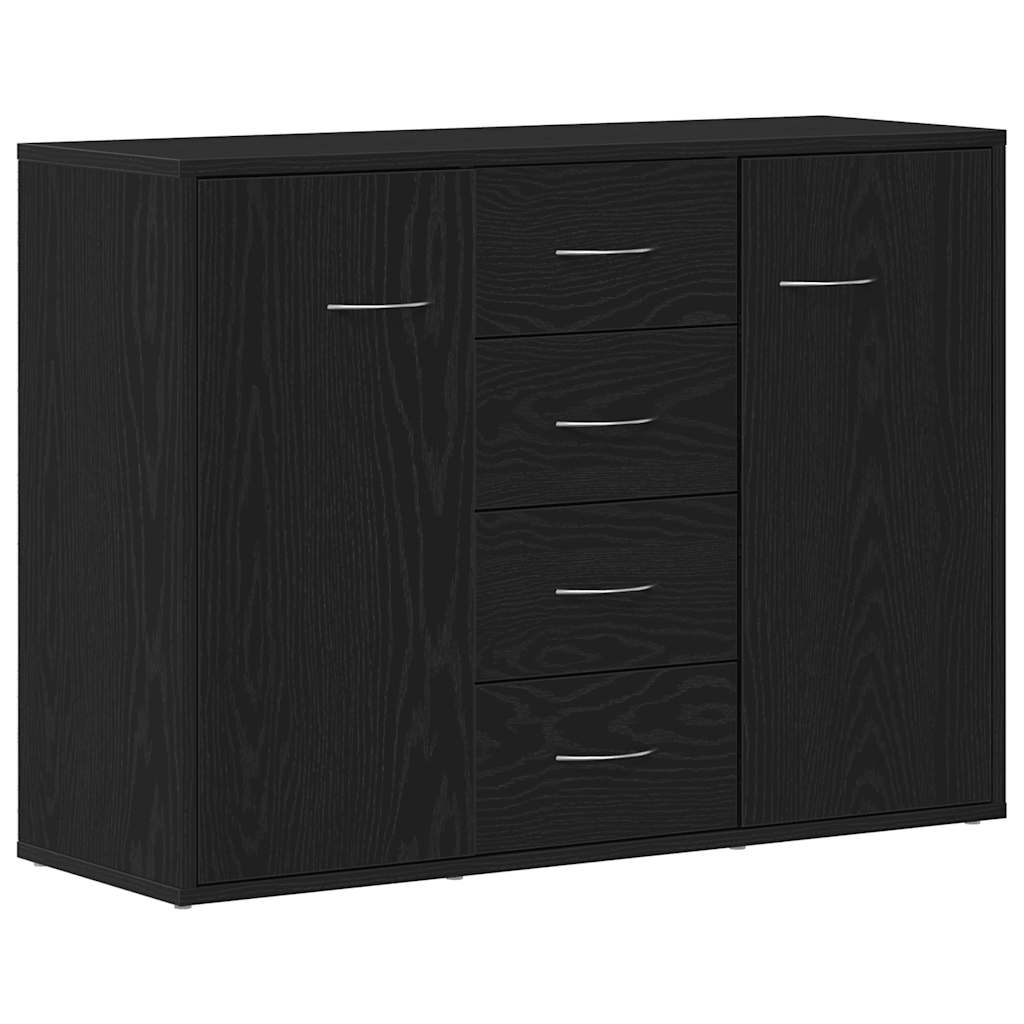 Dressoir 88x30x64 cm bewerkt hout zwart eikenkleurig is nu te koop bij PeponiXL, paradijselijk wonen!