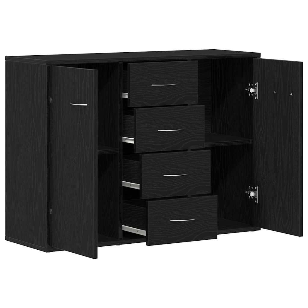 Dressoir 88x30x64 cm bewerkt hout zwart eikenkleurig is nu te koop bij PeponiXL, paradijselijk wonen!