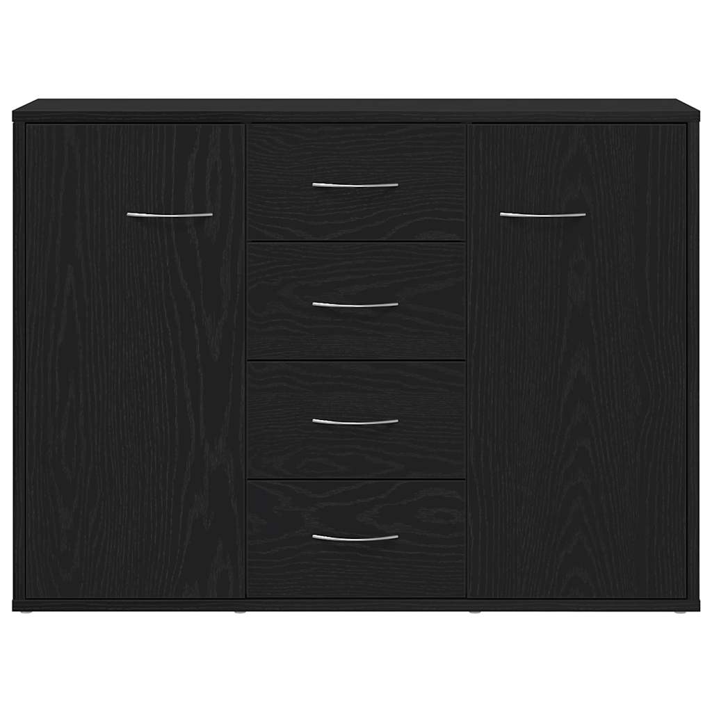 Dressoir 88x30x64 cm bewerkt hout zwart eikenkleurig is nu te koop bij PeponiXL, paradijselijk wonen!