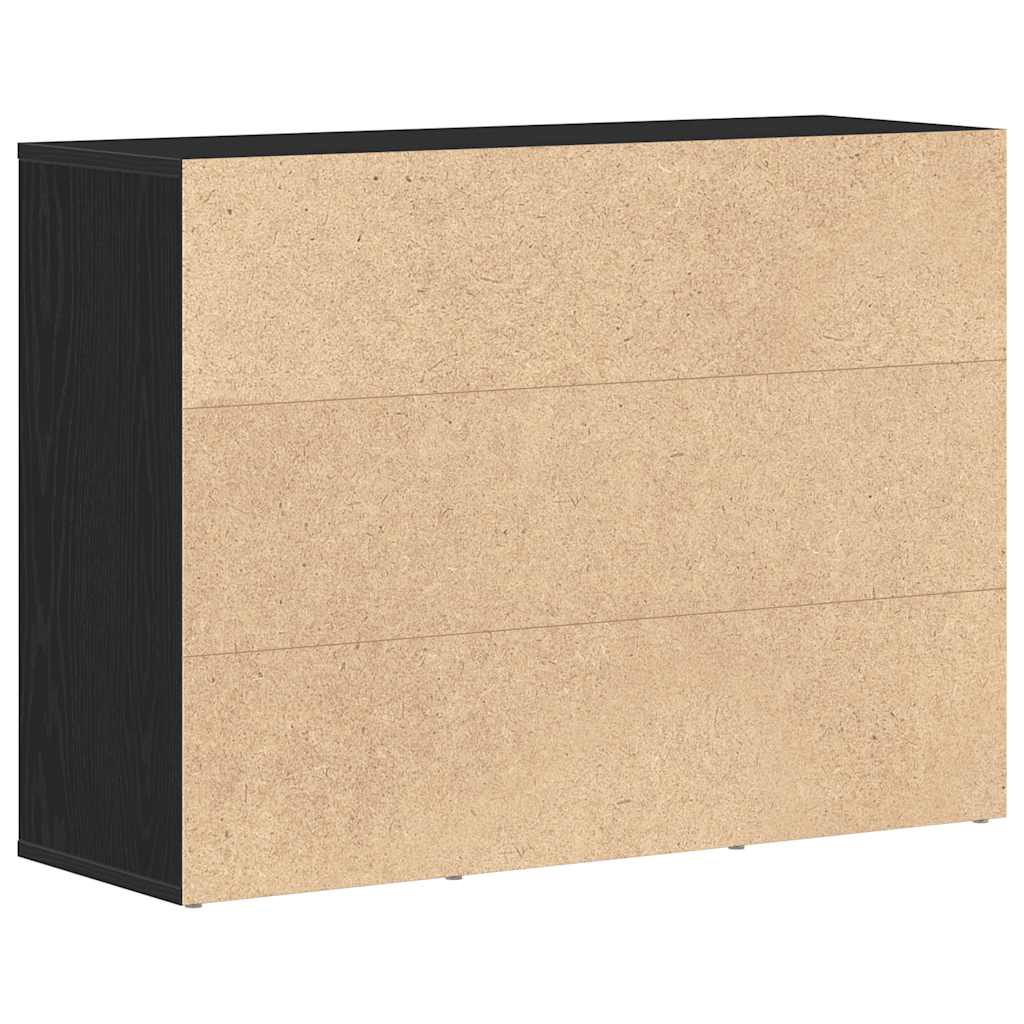 Dressoir 88x30x64 cm bewerkt hout zwart eikenkleurig is nu te koop bij PeponiXL, paradijselijk wonen!