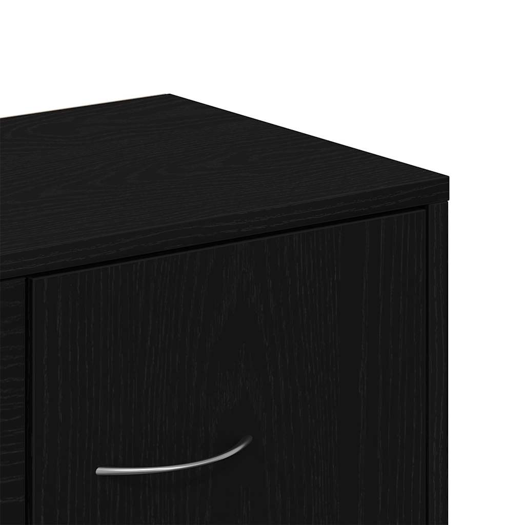 Dressoir 88x30x64 cm bewerkt hout zwart eikenkleurig is nu te koop bij PeponiXL, paradijselijk wonen!