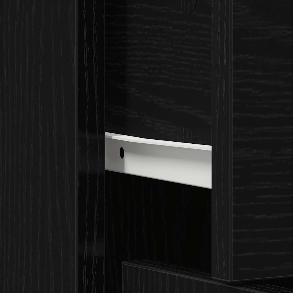 Dressoir Zwart Eiken 91x28x75 cm Engineered Wood is nu te koop bij PeponiXL, paradijselijk wonen!