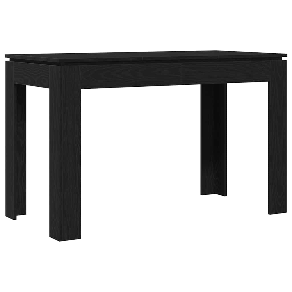 Eettafel Zwart Eiken 120x60x76 cm Bewerkt Hout is nu te koop bij PeponiXL, paradijselijk wonen!