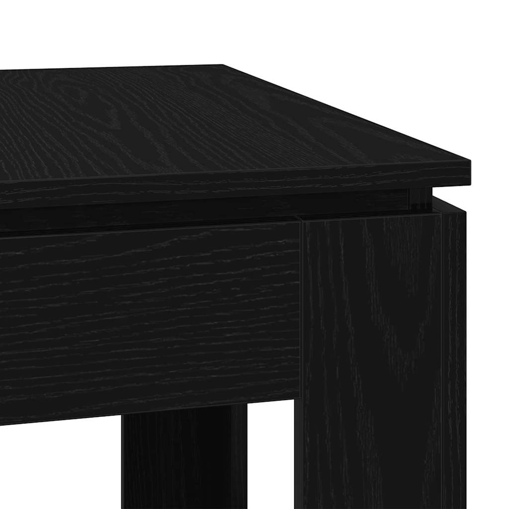 Eettafel Zwart Eiken 120x60x76 cm Bewerkt Hout is nu te koop bij PeponiXL, paradijselijk wonen!