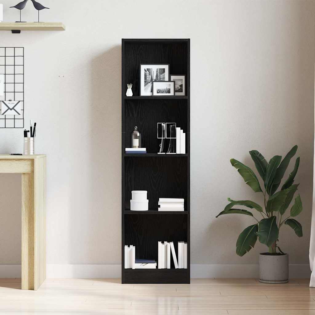 Boekenkast Zwart Eiken 40x24x143 cm Engineered Wood is nu te koop bij PeponiXL, paradijselijk wonen!