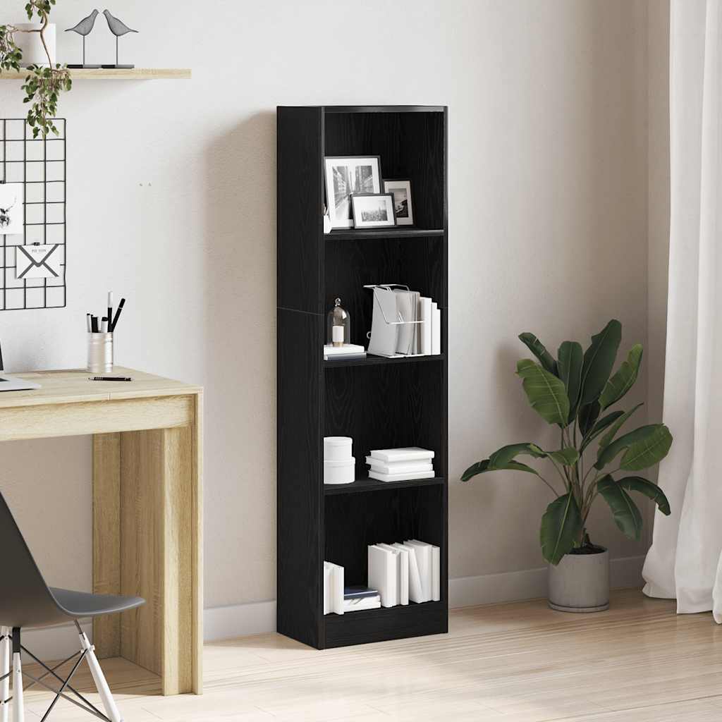 Boekenkast Zwart Eiken 40x24x143 cm Engineered Wood is nu te koop bij PeponiXL, paradijselijk wonen!