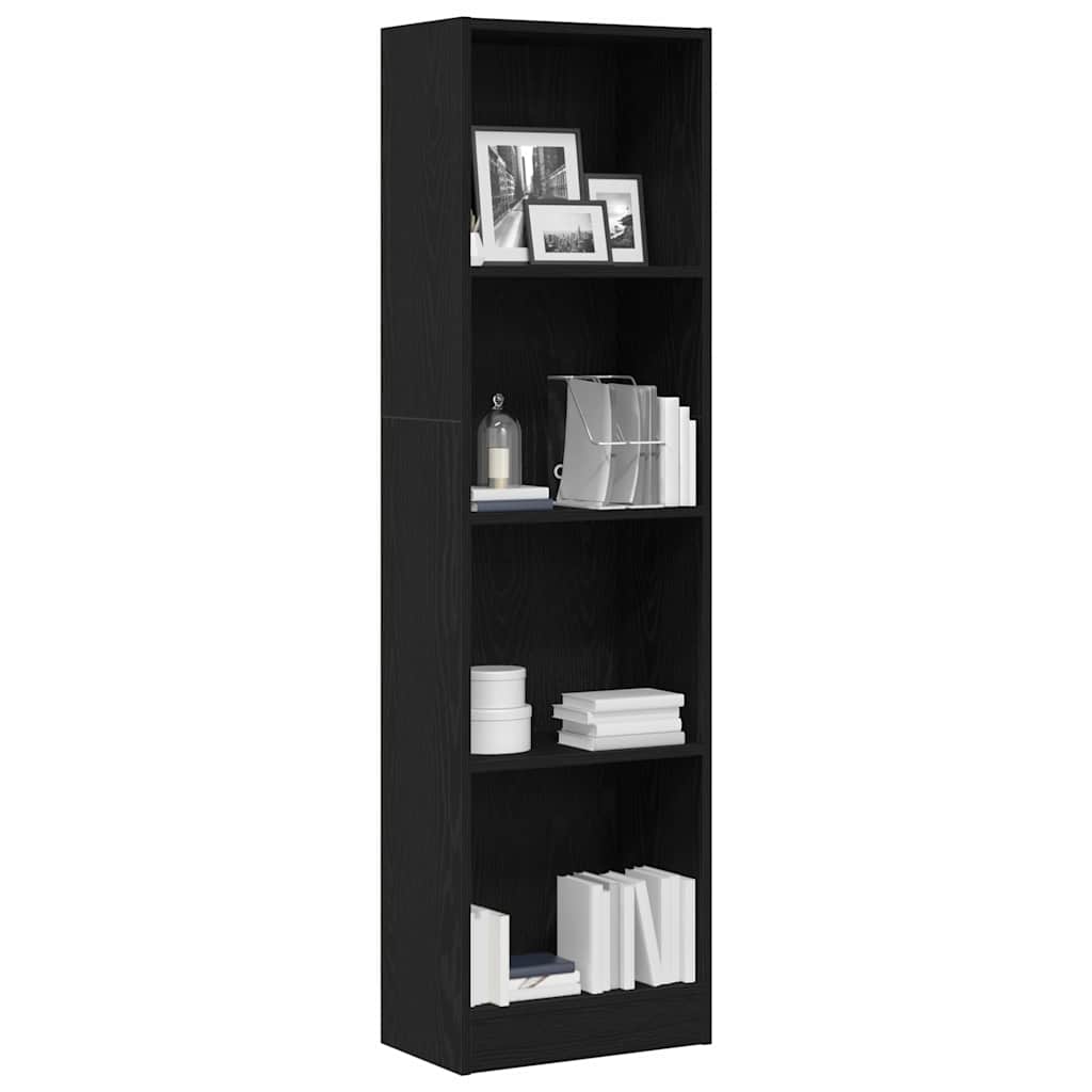Boekenkast Zwart Eiken 40x24x143 cm Engineered Wood is nu te koop bij PeponiXL, paradijselijk wonen!