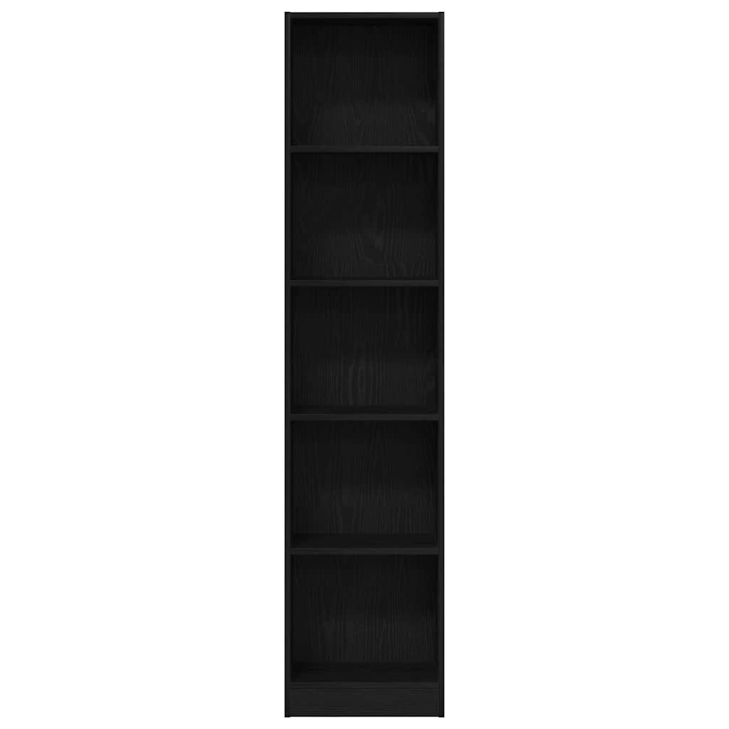 Boekenkast Zwart Eiken 40x24x176 cm Engineered Wood is nu te koop bij PeponiXL, paradijselijk wonen!