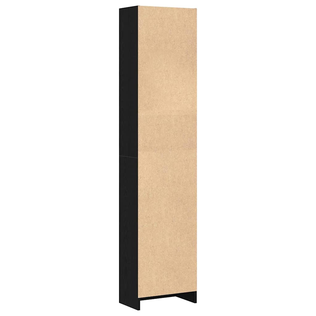 Boekenkast Zwart Eiken 40x24x176 cm Engineered Wood is nu te koop bij PeponiXL, paradijselijk wonen!