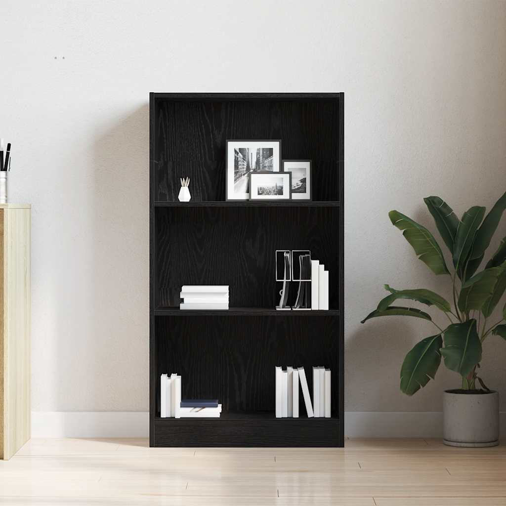 Boekenkast Zwart Eiken 60x24x109 cm Engineered Wood is nu te koop bij PeponiXL, paradijselijk wonen!