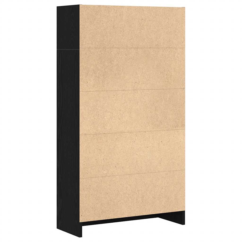 Boekenkast Zwart Eiken 60x24x109 cm Engineered Wood is nu te koop bij PeponiXL, paradijselijk wonen!