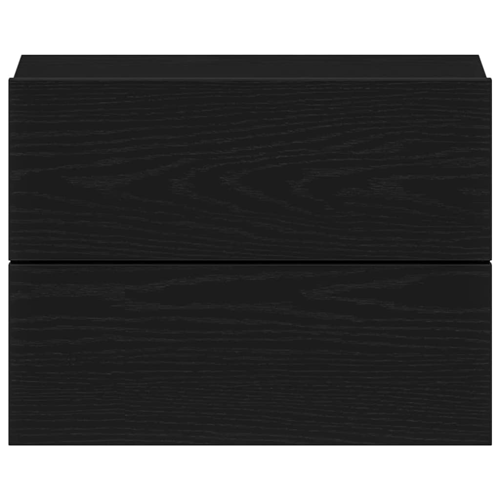 Nachtkastje met lade Zwart Eiken 40 x 30 x 30 cm Bewerkt hout is nu te koop bij PeponiXL, paradijselijk wonen!