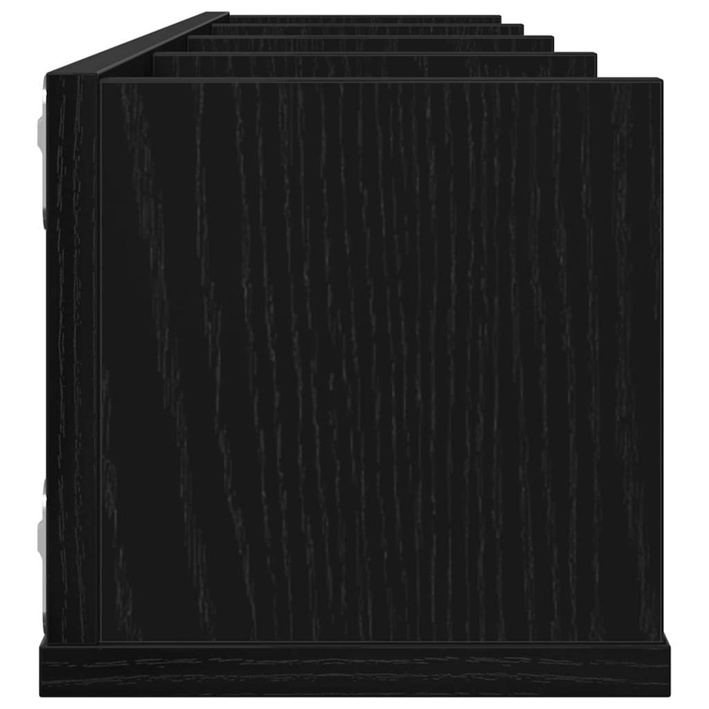 Wandplank met plank Zwart Eiken 100 x 18 x 18 cm Bewerkt hout is nu te koop bij PeponiXL, paradijselijk wonen!