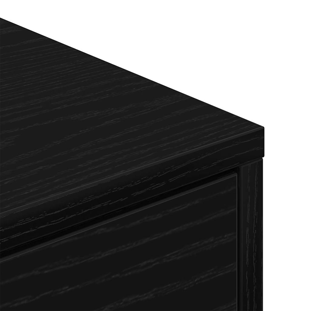 Schoenenrek met lade Zwart Eiken 60 x 35 x 84 cm Bewerkt hout is nu te koop bij PeponiXL, paradijselijk wonen!