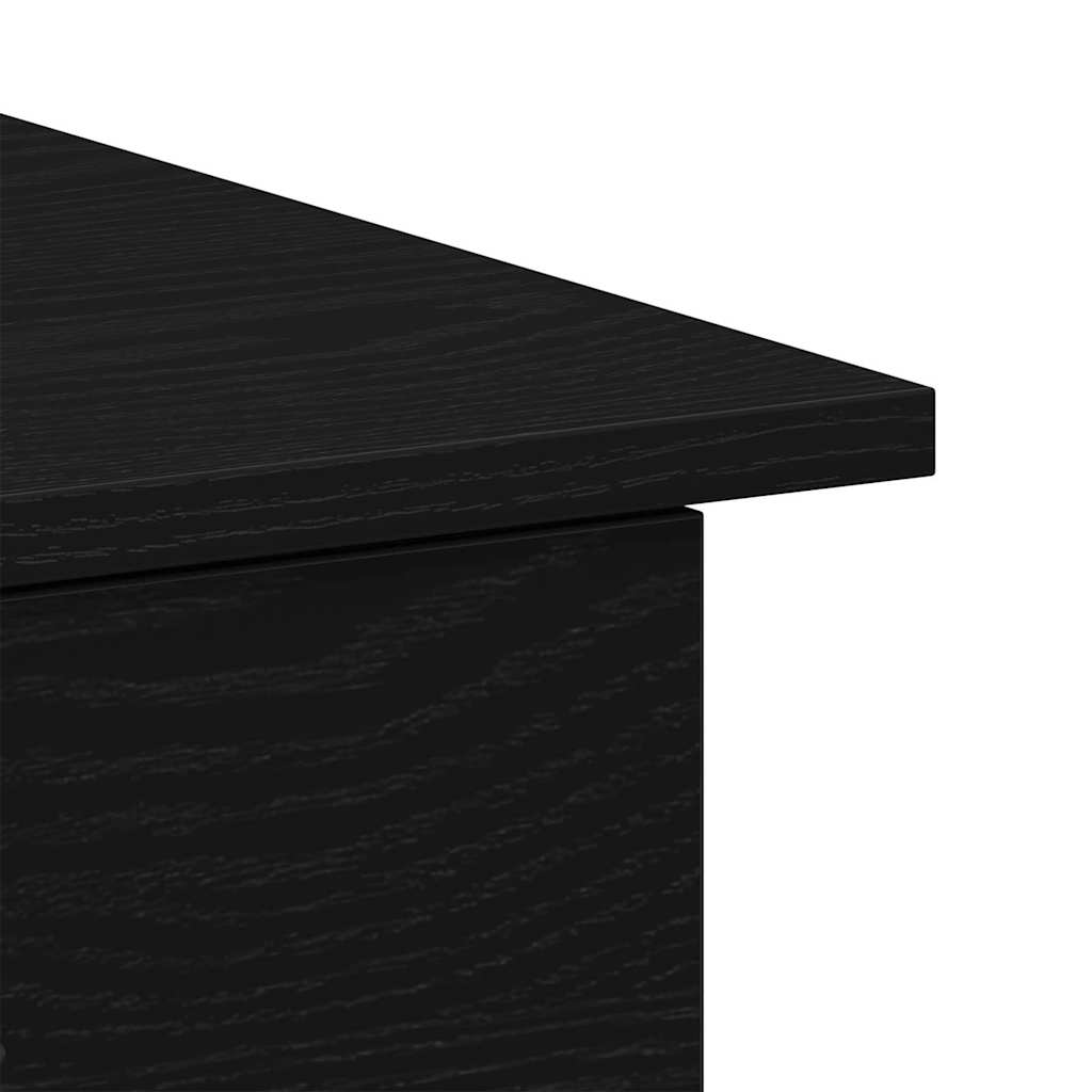 Bureau met lade Zwart Eiken 100 x 50 x 76 cm Bewerkt hout is nu te koop bij PeponiXL, paradijselijk wonen!