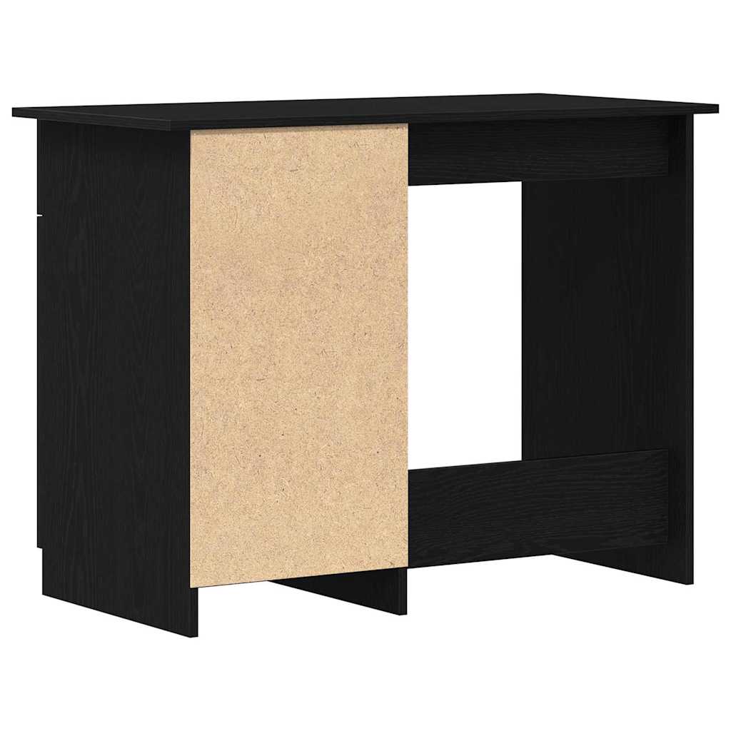 Bureau met lade Zwart Eiken 100 x 50 x 76 cm Bewerkt hout is nu te koop bij PeponiXL, paradijselijk wonen!