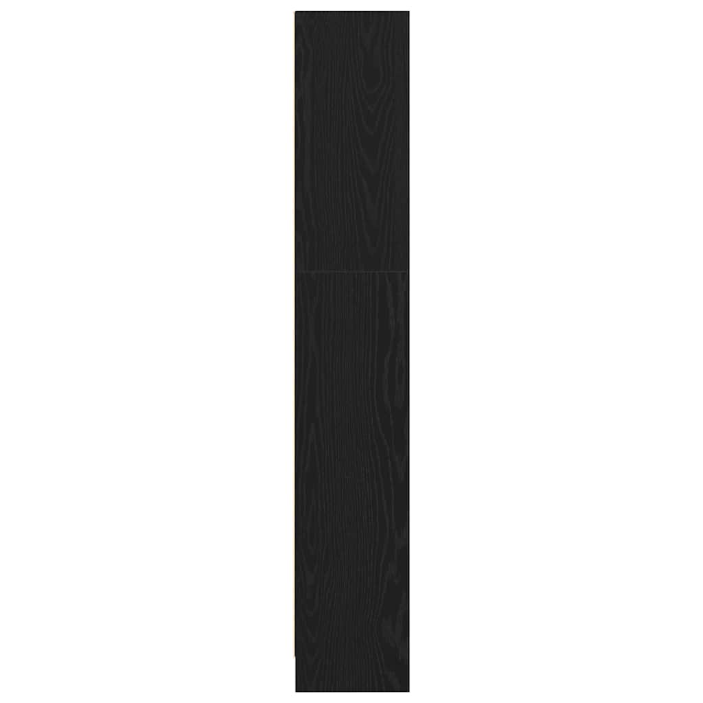 Boekenkast Zwart Eiken 60 x 24 x 143 cm Bewerkt hout is nu te koop bij PeponiXL, paradijselijk wonen!