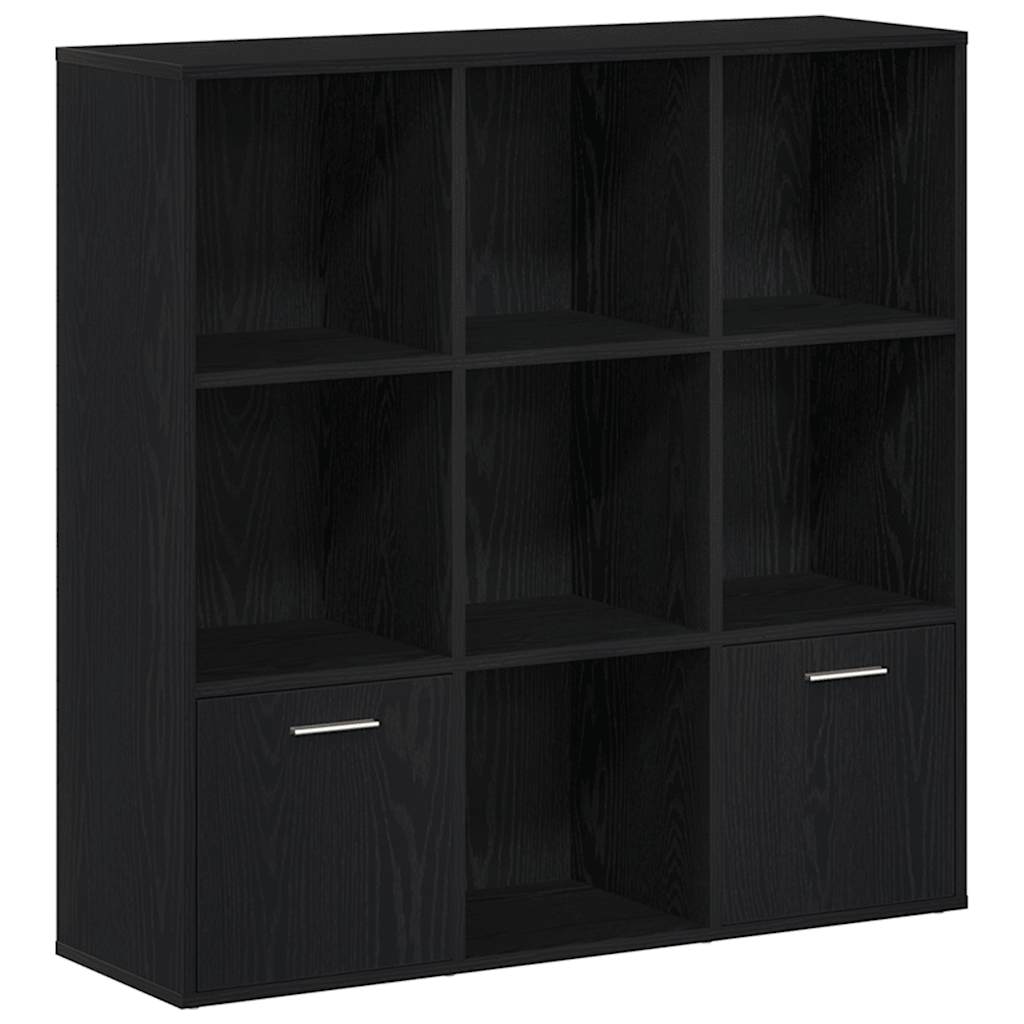 Boekenkast 98x29x97,5 cm bewerkt hout zwart eikenkleur is nu te koop bij PeponiXL, paradijselijk wonen!