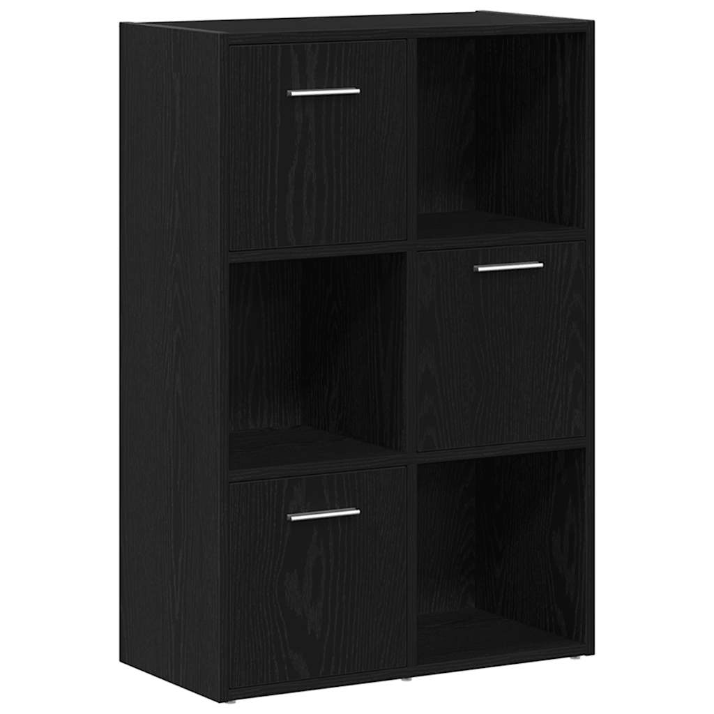 Boekenkast/kamerverdeler zwart eiken 60,5x30x90cm bewerkt hout is nu te koop bij PeponiXL, paradijselijk wonen!