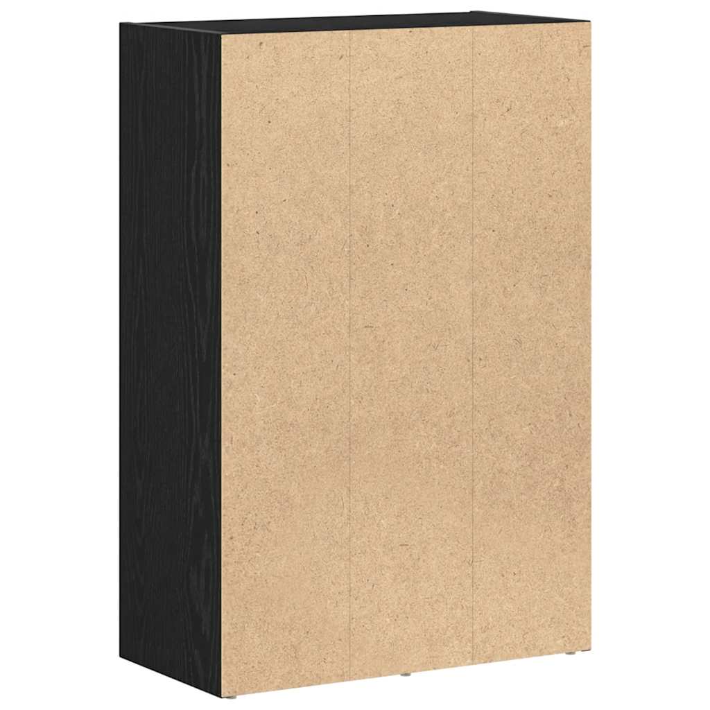 Boekenkast/kamerverdeler zwart eiken 60,5x30x90cm bewerkt hout is nu te koop bij PeponiXL, paradijselijk wonen!
