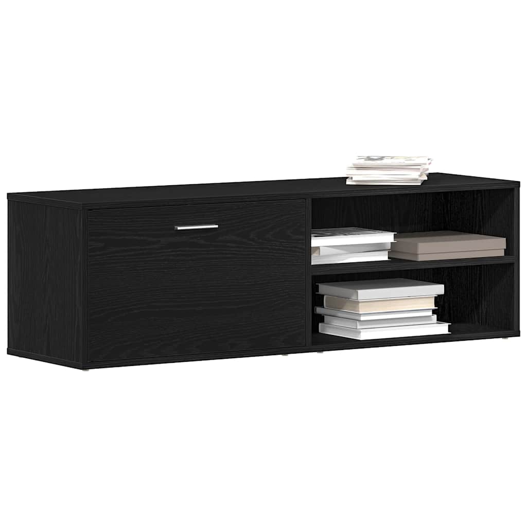 TV-meubel Zwart Eiken 120x34x37 cm Bewerkt Hout is nu te koop bij PeponiXL, paradijselijk wonen!