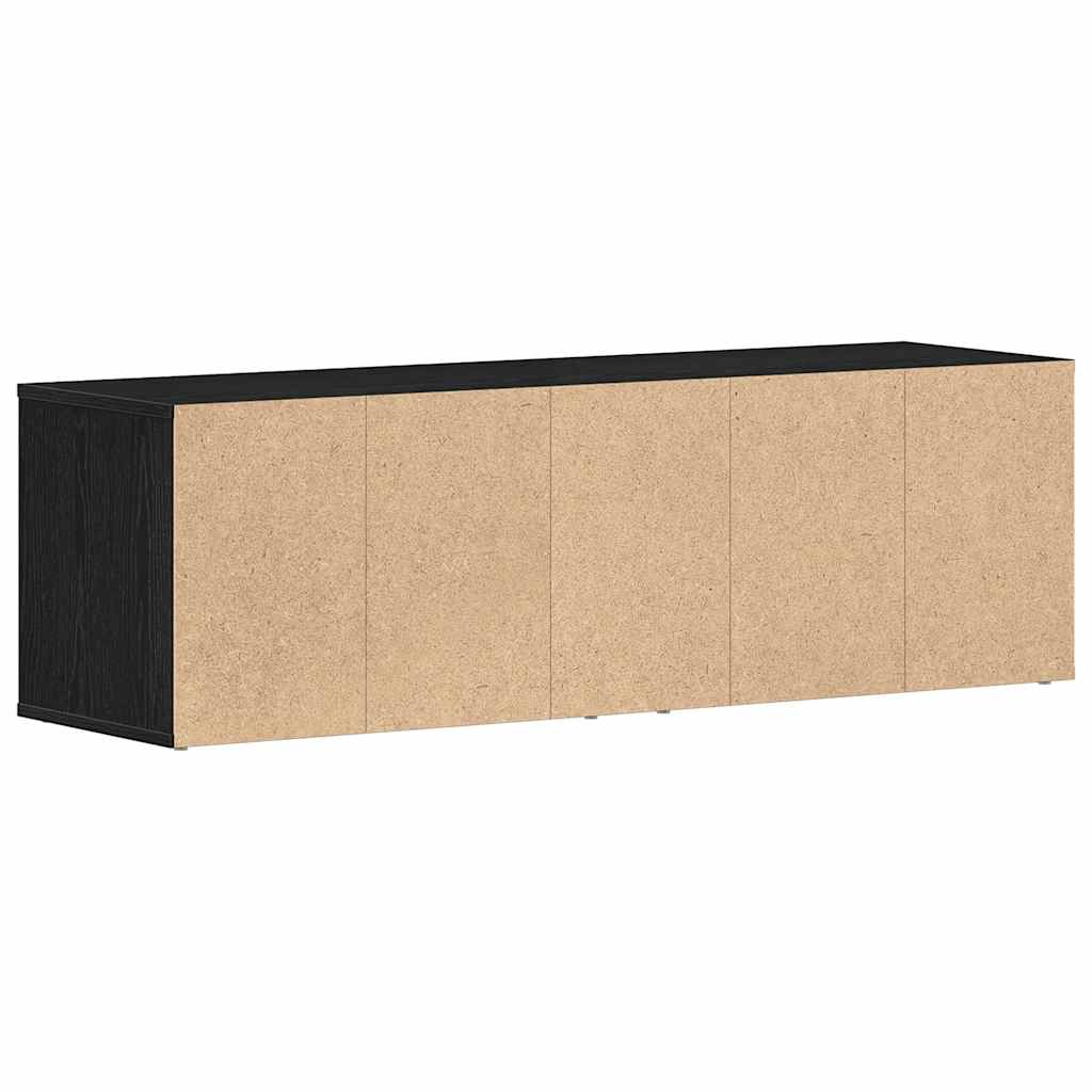 TV-meubel Zwart Eiken 120x34x37 cm Bewerkt Hout is nu te koop bij PeponiXL, paradijselijk wonen!