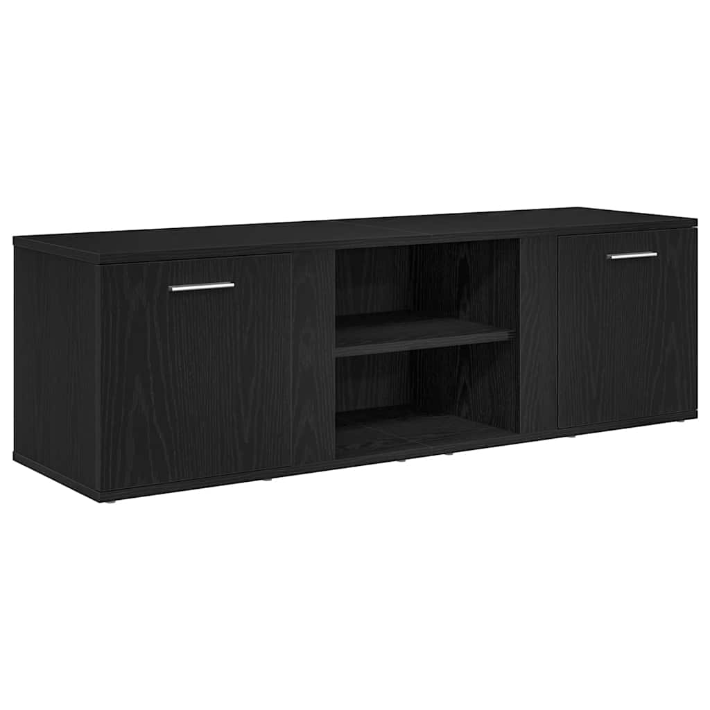 TV-meubel Zwart Eiken 120x34x37 cm Bewerkt Hout is nu te koop bij PeponiXL, paradijselijk wonen!