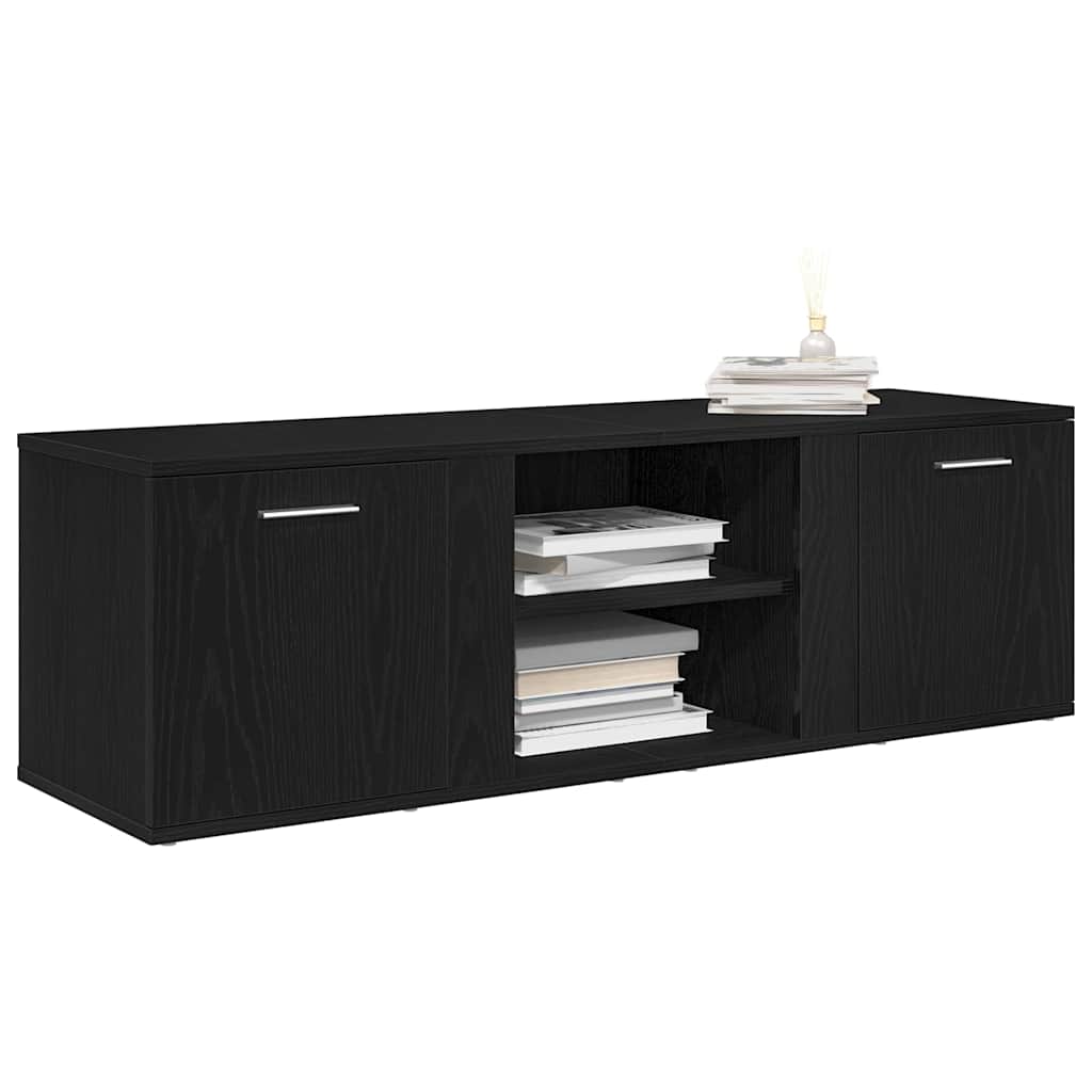 TV-meubel Zwart Eiken 120x34x37 cm Bewerkt Hout is nu te koop bij PeponiXL, paradijselijk wonen!