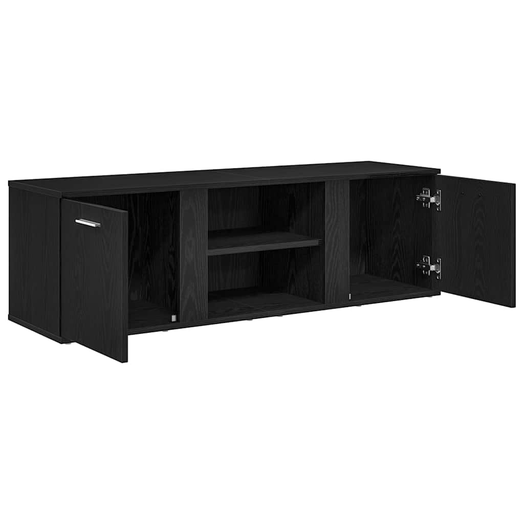 TV-meubel Zwart Eiken 120x34x37 cm Bewerkt Hout is nu te koop bij PeponiXL, paradijselijk wonen!
