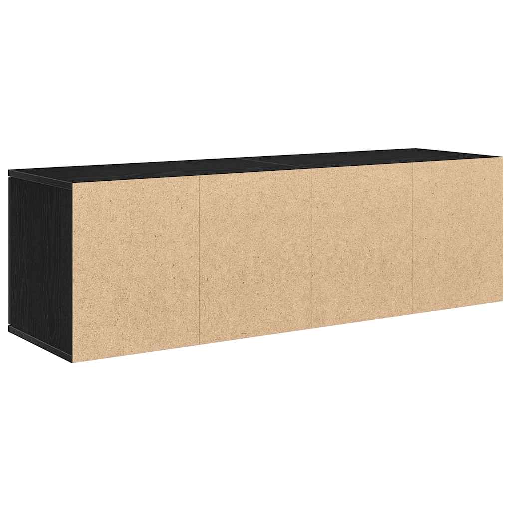 TV-meubel Zwart Eiken 120x34x37 cm Bewerkt Hout is nu te koop bij PeponiXL, paradijselijk wonen!