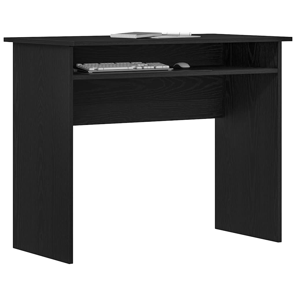 Bureau 90x50x74 cm bewerkt hout zwart eikenkleur is nu te koop bij PeponiXL, paradijselijk wonen!