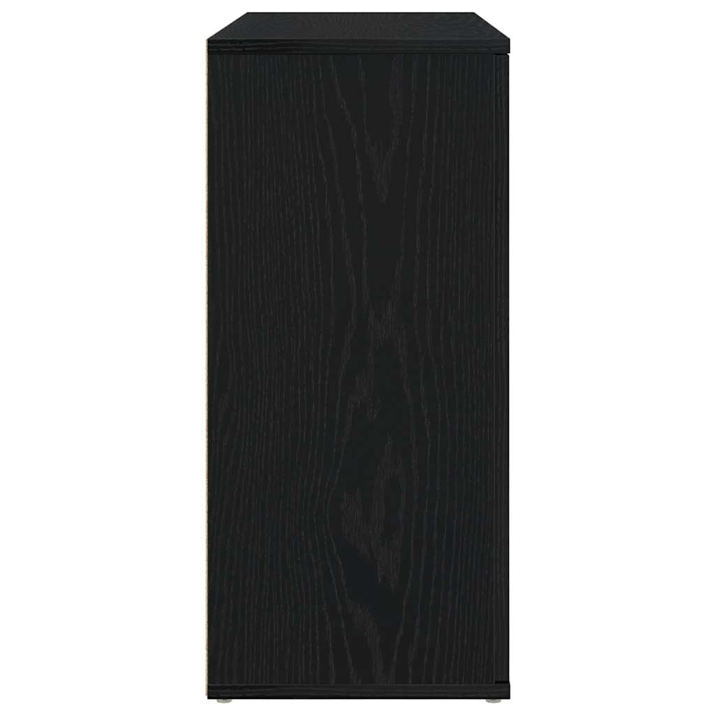 Dressoir 91x29,5x65 cm spaanplaat zwart eikenkleurig is nu te koop bij PeponiXL, paradijselijk wonen!