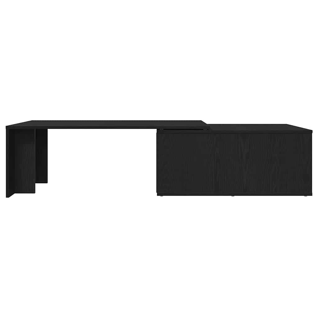 Salontafel Zwart Eiken 150 x 50 x 35 cm Bewerkt hout is nu te koop bij PeponiXL, paradijselijk wonen!