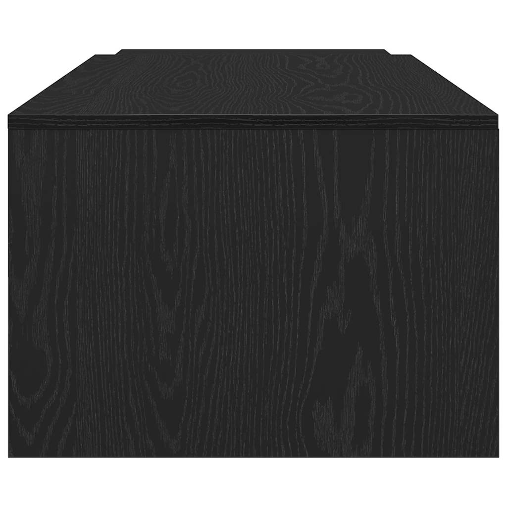 Salontafel Zwart Eiken 150 x 50 x 35 cm Bewerkt hout is nu te koop bij PeponiXL, paradijselijk wonen!