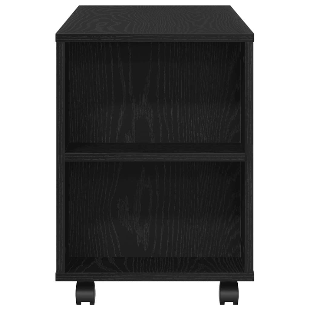 Tv-meubel wielen 102x34,5x43 cm spaanplaat zwart eikenkleurig is nu te koop bij PeponiXL, paradijselijk wonen!
