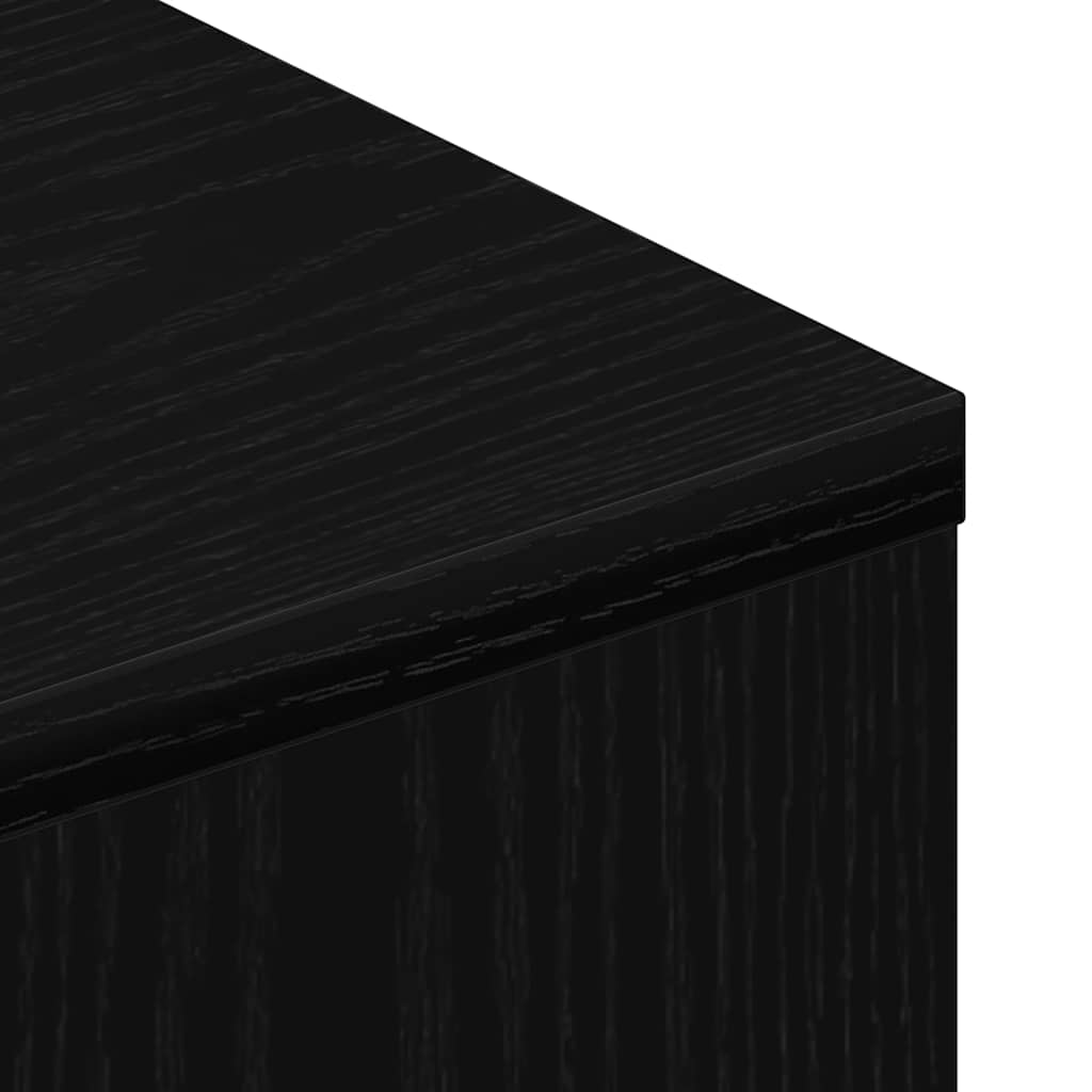 Tv-meubel wielen 102x34,5x43 cm spaanplaat zwart eikenkleurig is nu te koop bij PeponiXL, paradijselijk wonen!