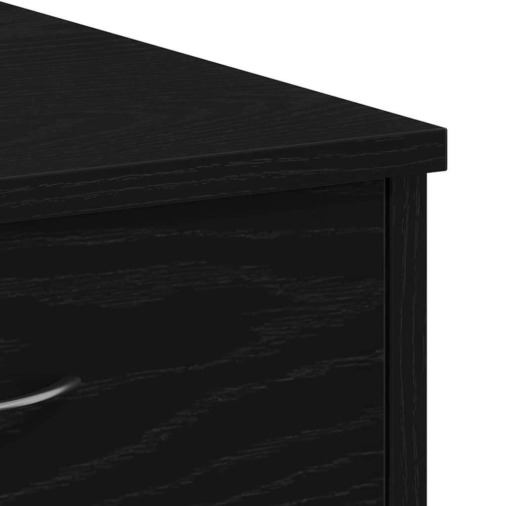 Bureau met lade Zwart Eiken 80 x 40 x 75 cm Bewerkt hout is nu te koop bij PeponiXL, paradijselijk wonen!